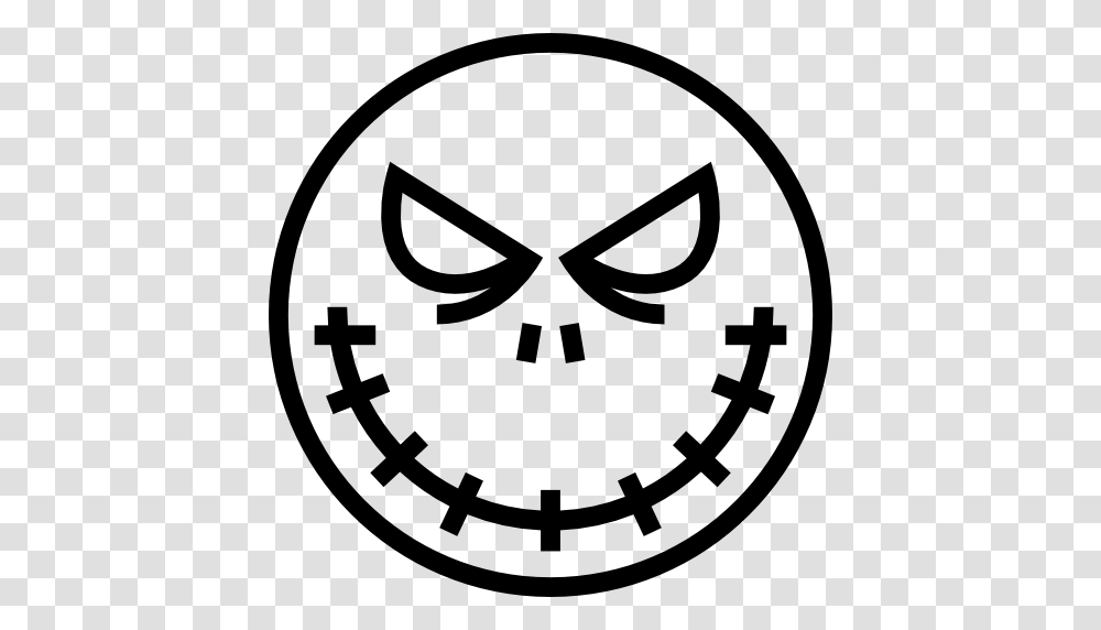 Evil Halloween Circular Scary Face Outline, Stencil, Dynamite, Bomb Transparent Png