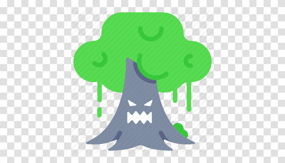 Evil Halloween Haunted Horror Spooky Tree Willow Tree Icon, Flag, Waterfowl, Bird Transparent Png