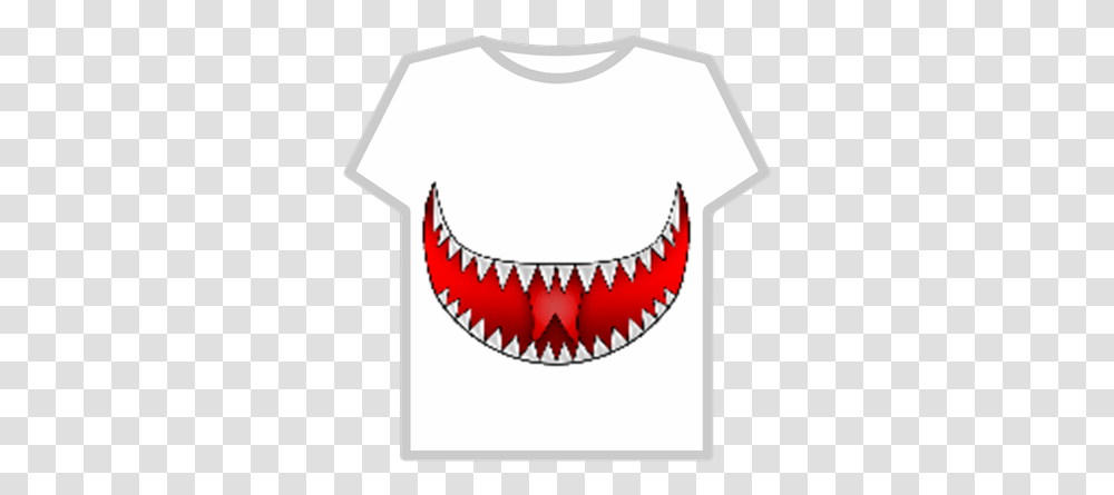Evil Mouth Roblox T Shirt Mouth, Clothing, Apparel, T-Shirt, Sleeve Transparent Png