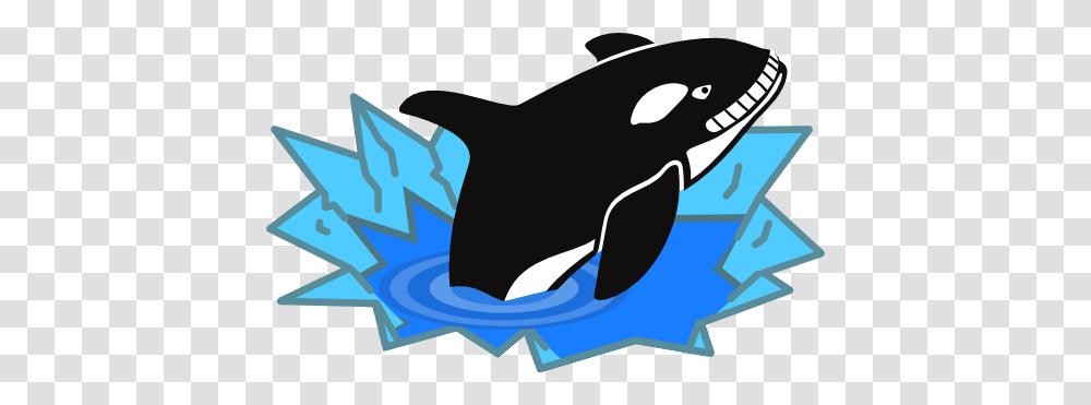 Evil Orca Cartoon Looking And Smiling With Teeth Clipart, Animal, Mammal, Sea Life, Whale Transparent Png