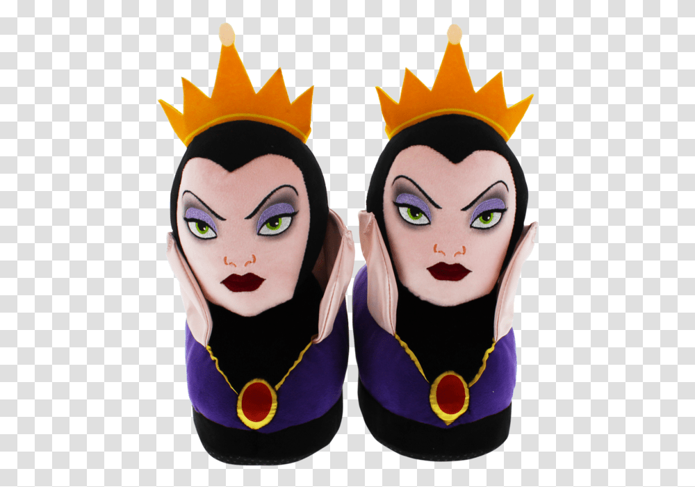 Evil Queen Slippers - Happy Feet Cartoon, Clothing, Apparel, Toy, Doll Transparent Png
