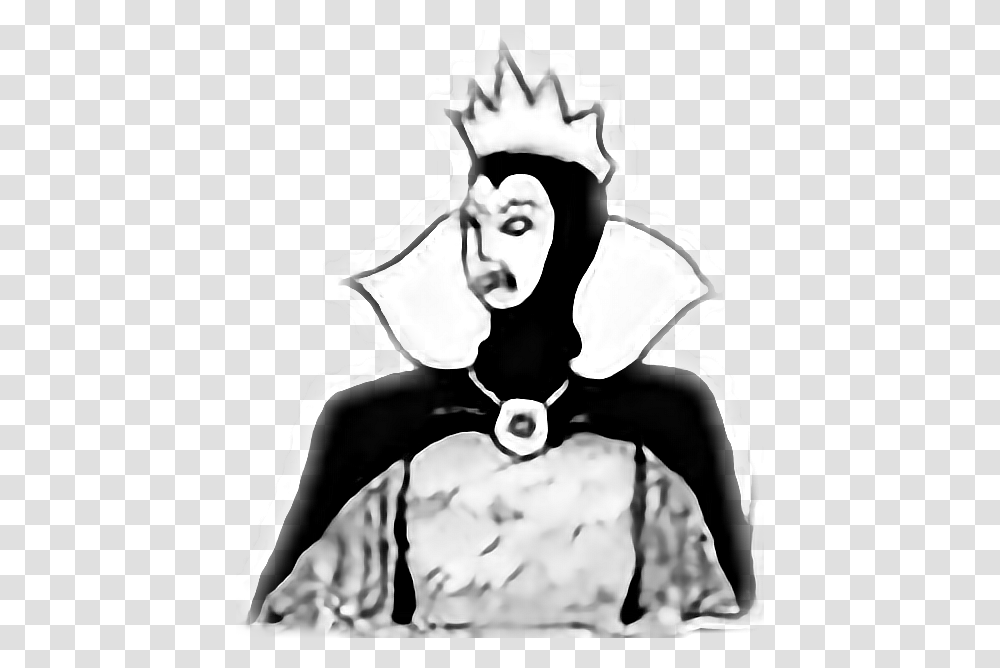 Evil Queen Snowwhite Disney Mirror Mirror On The Wall, Person, Human, Stencil Transparent Png