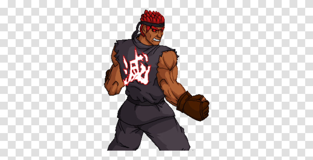 Evil Ryu Cartoon, Ninja, Person, Human, Hand Transparent Png