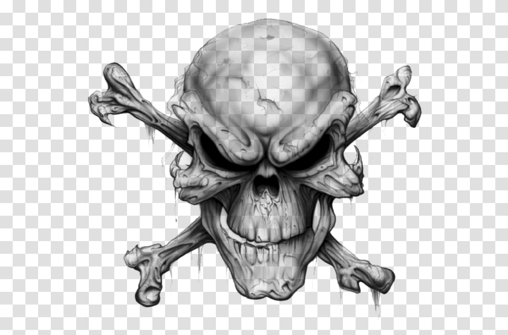Evil Skull And Crossbones, Gray, World Of Warcraft Transparent Png