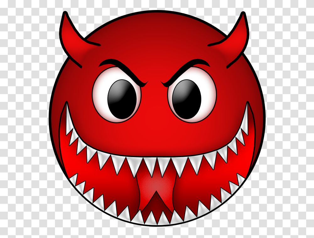 Evil Smile Background Red Emoji Devil Face, Photography Transparent Png