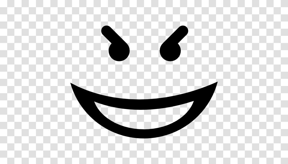 Evil Smile Square Emoticon Face, Stencil, Logo, Trademark Transparent Png