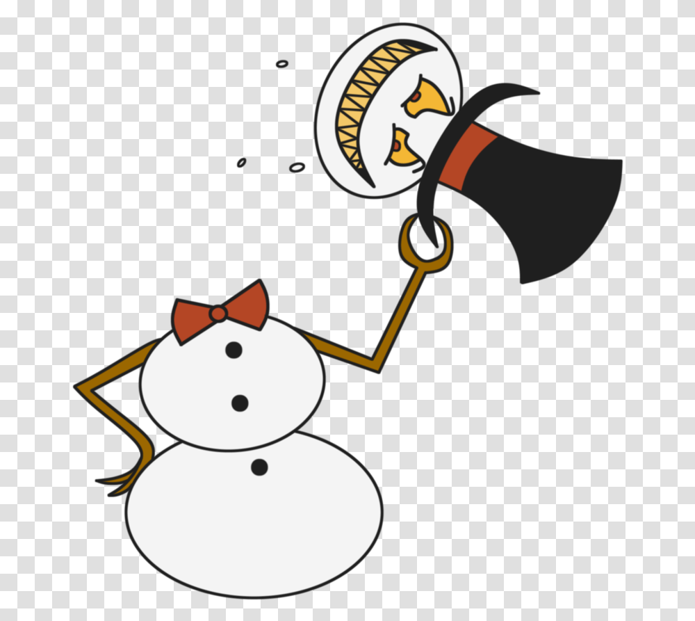 Evil Snowman Clipart Evil Snowman Cartoon, Nature, Outdoors, Winter Transparent Png