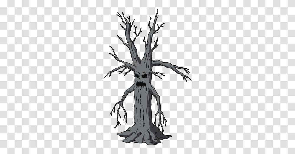 Evil Tree Evil Tree Drawing Easy 400x531 Clipart Fiction, Plant, Person, Smoke, Food Transparent Png
