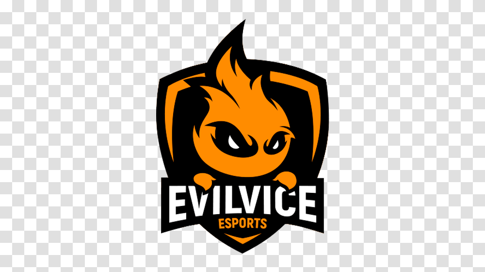 Evilvice Esports, Logo, Trademark, Fire Transparent Png