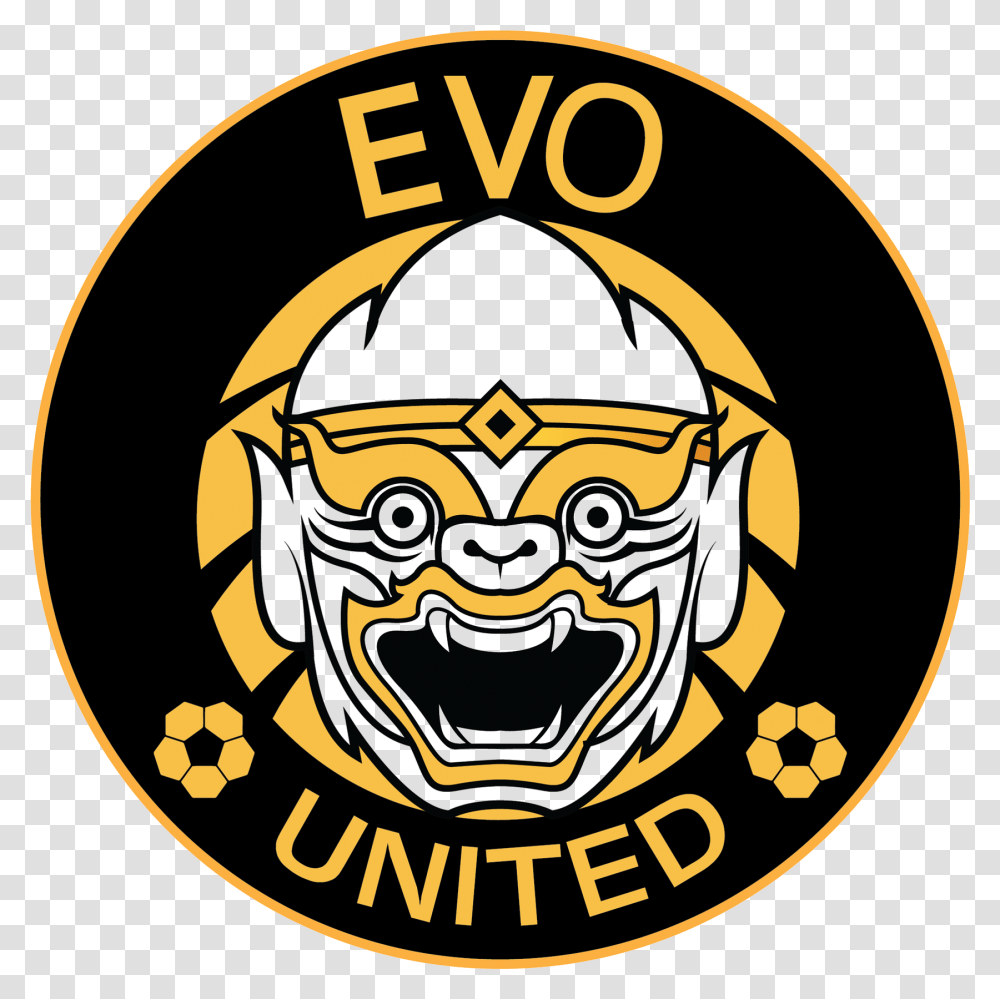 Evo United Mycujoo Emblem, Symbol, Label, Text, Logo Transparent Png