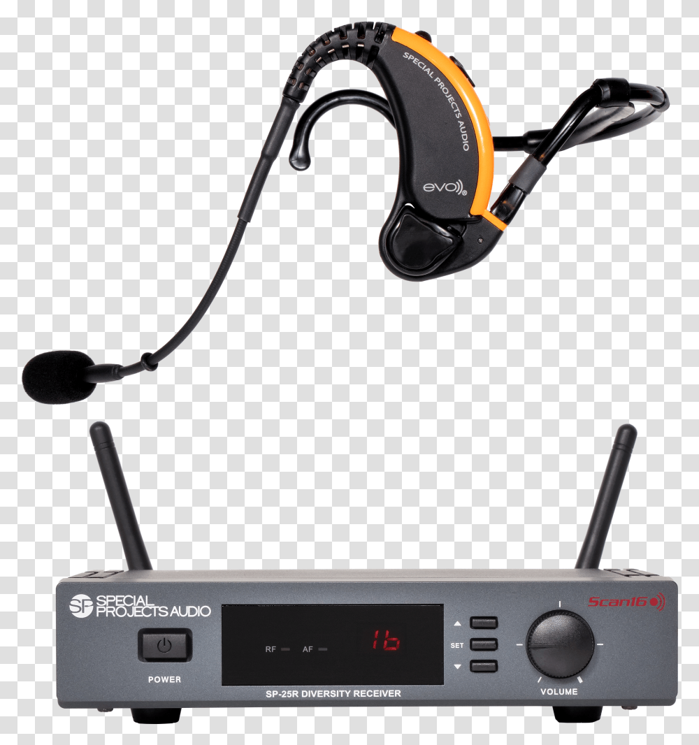 Evo Wireless Headset Mic System 25d1 Wireless Headset Microphone, Electronics, Radio, Stereo, Hardware Transparent Png