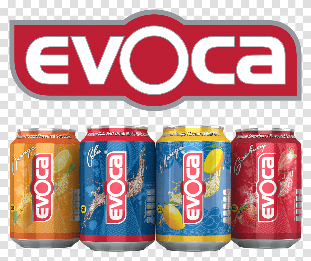 Evoca Logo Cans Coca Cola, Soda, Beverage, Drink, Tin Transparent Png