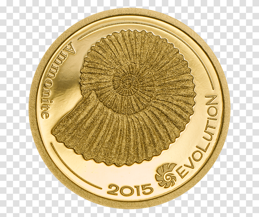 Evolution Of Life 2015 Gold Ammonite, Rug, Coin, Money Transparent Png