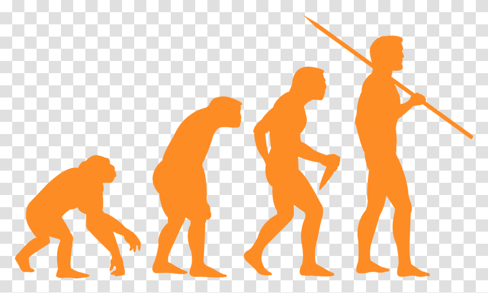 Evolution Of Man Silhouette, Person, People, Road Transparent Png