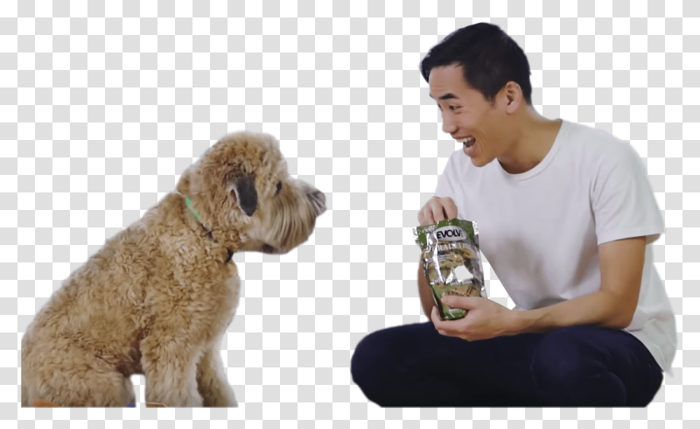 Evolve Pet Food Man With Dog Food Transparent Png