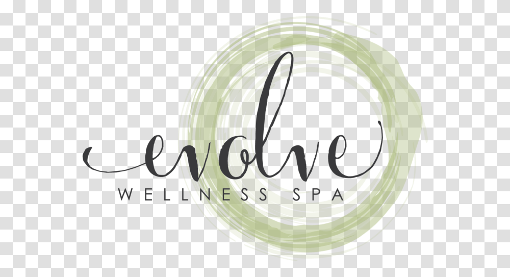 Evolve Wellness Spa Calligraphy, Label, Text, Alphabet Transparent Png