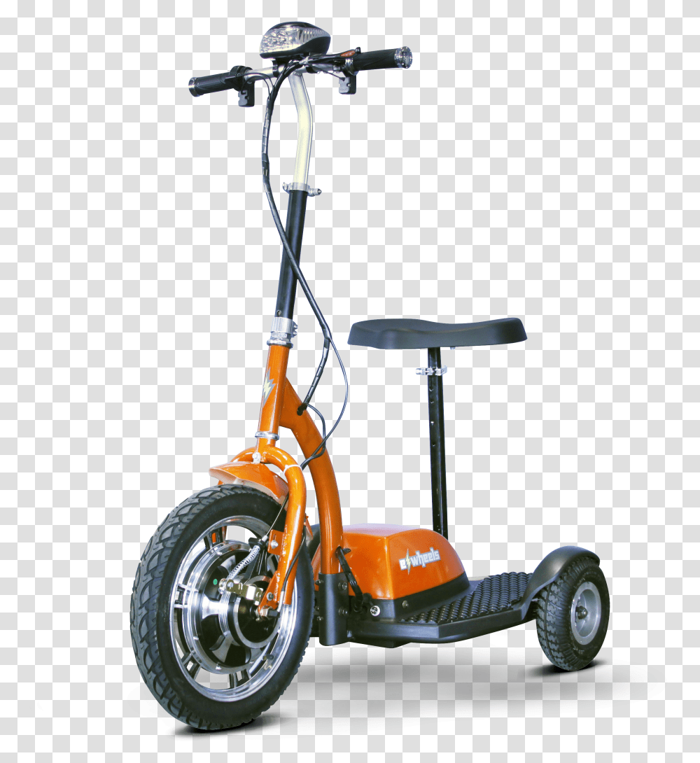 Ewheels Ew 18 Standride Scooter With Folding Tiller E Wheels, Vehicle, Transportation, Lawn Mower, Tool Transparent Png