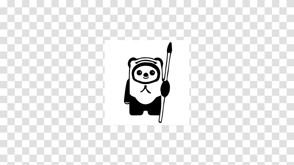 Ewok Vinyl Decal Sticker, Stencil, Giant Panda, Bear, Wildlife Transparent Png