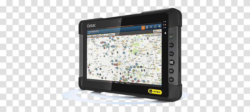 Ex Getac Rugged T4 Person Eam Icon, GPS, Electronics, Monitor, Screen Transparent Png