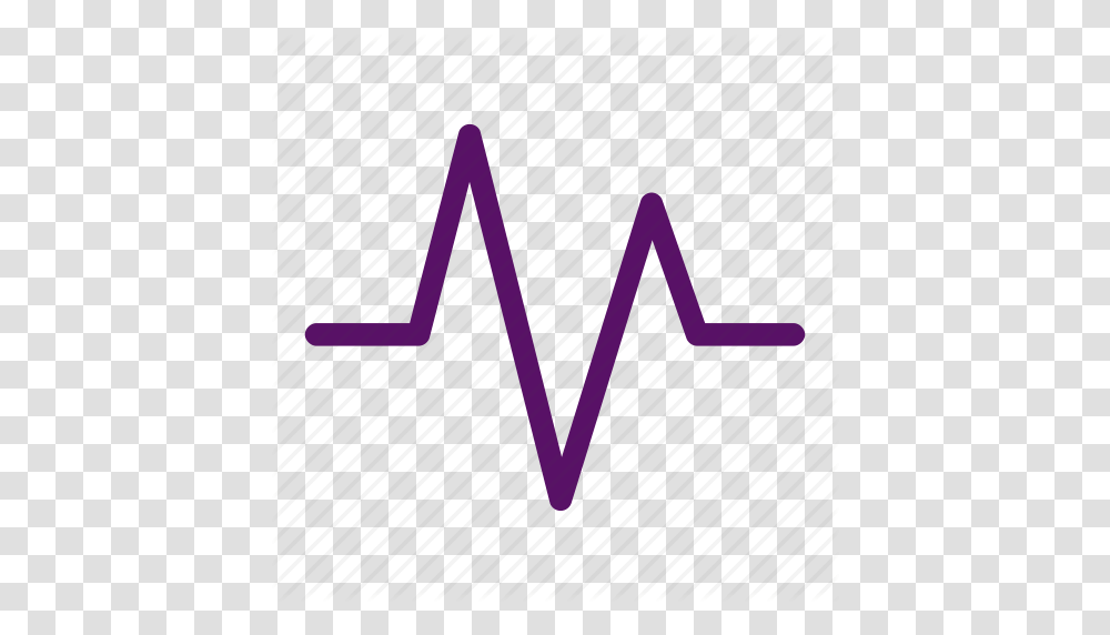Examine Heart Medical Pulse Rate Icon, Label, Purple, Triangle Transparent Png