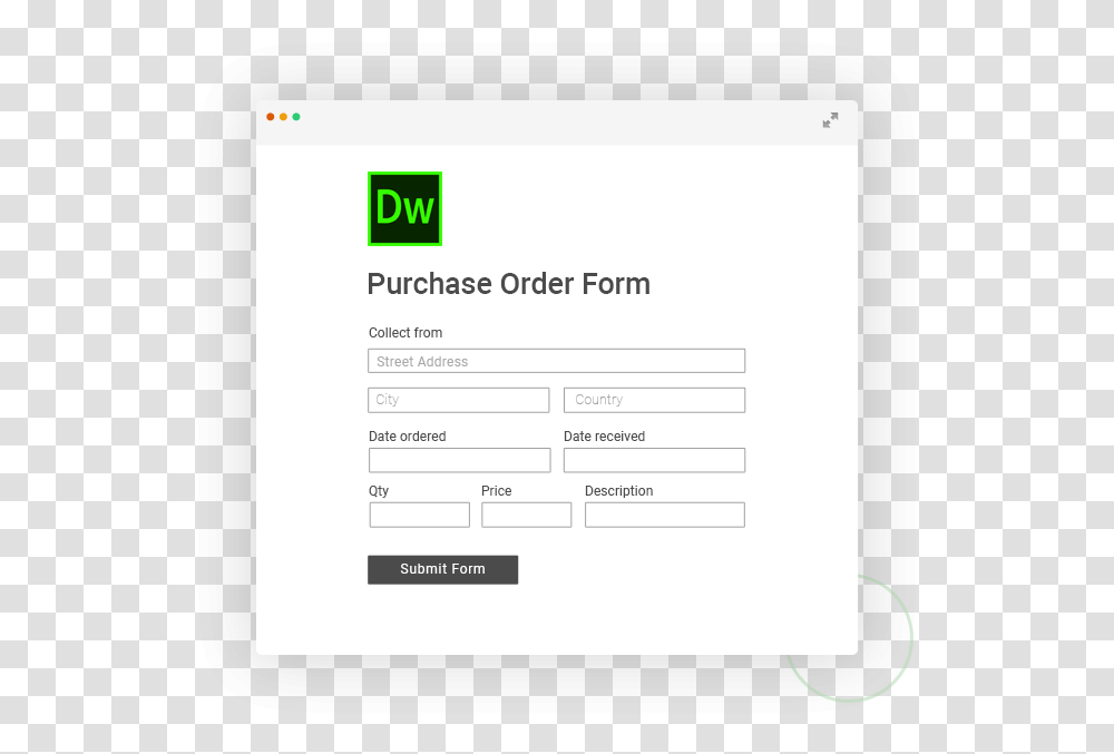 Example Of An Online Order Form With Background Image Ghost Text Application Form, Page, Electronics, Label, File Transparent Png