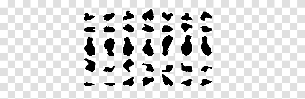 Examples From The Chicken Pieces Dataset, Rug, Stencil, Footprint, Silhouette Transparent Png