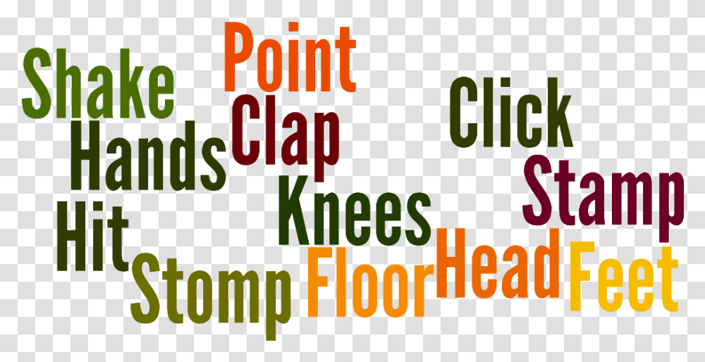 Examples Of Body Percussion, Alphabet, Word, Number Transparent Png