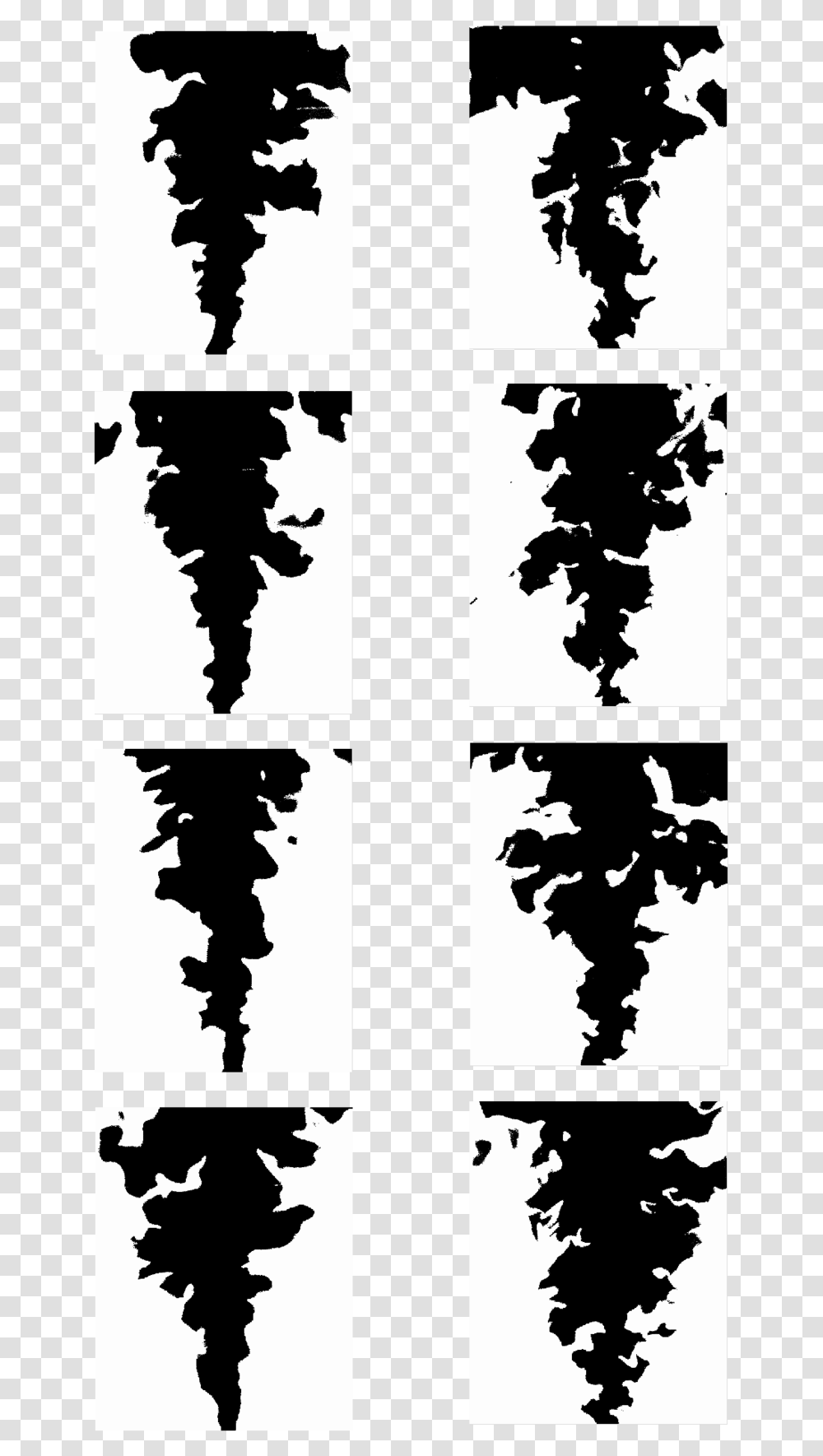 Examples Of Instantaneous Binary Flame Images Recorded Illustration, Silhouette, Stencil Transparent Png