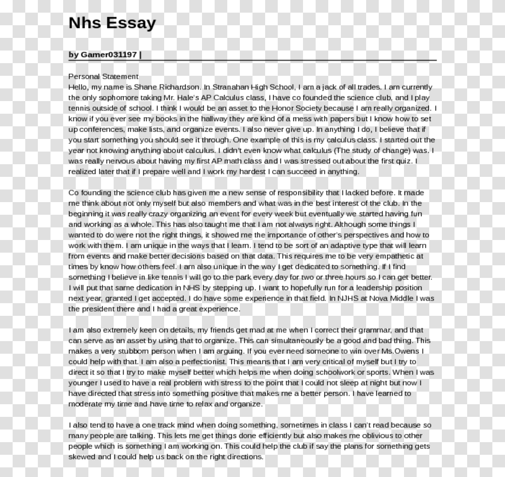 Examples Of National Honor Society Essays, Gray, World Of Warcraft Transparent Png