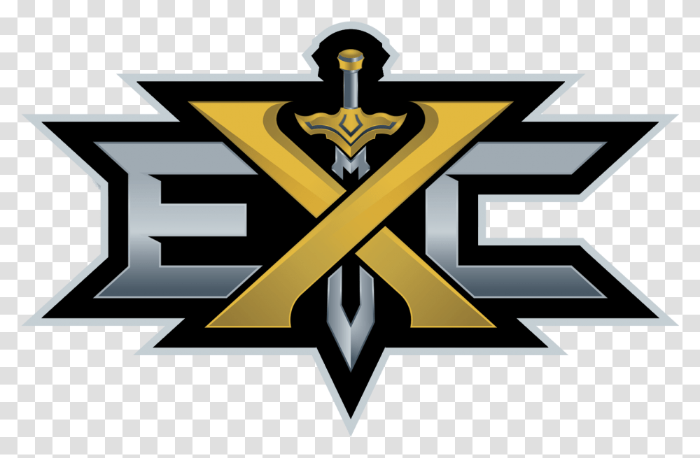 Excalibur Esports Logo, Emblem, Cross Transparent Png