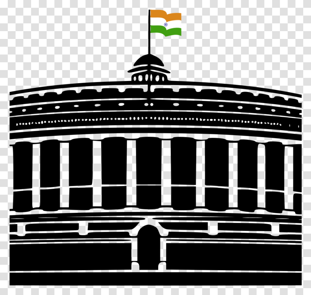 Excavation Clipart Parliament Of India Images, Logo, Trademark, Gray Transparent Png