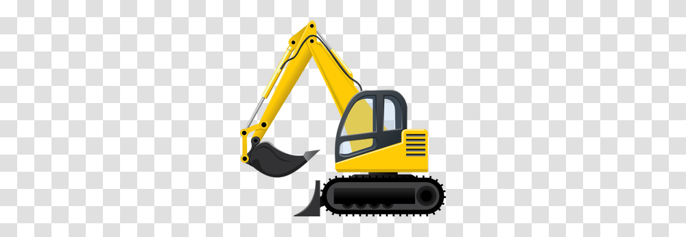 Excavator Free Clipart, Tractor, Vehicle, Transportation, Bulldozer Transparent Png