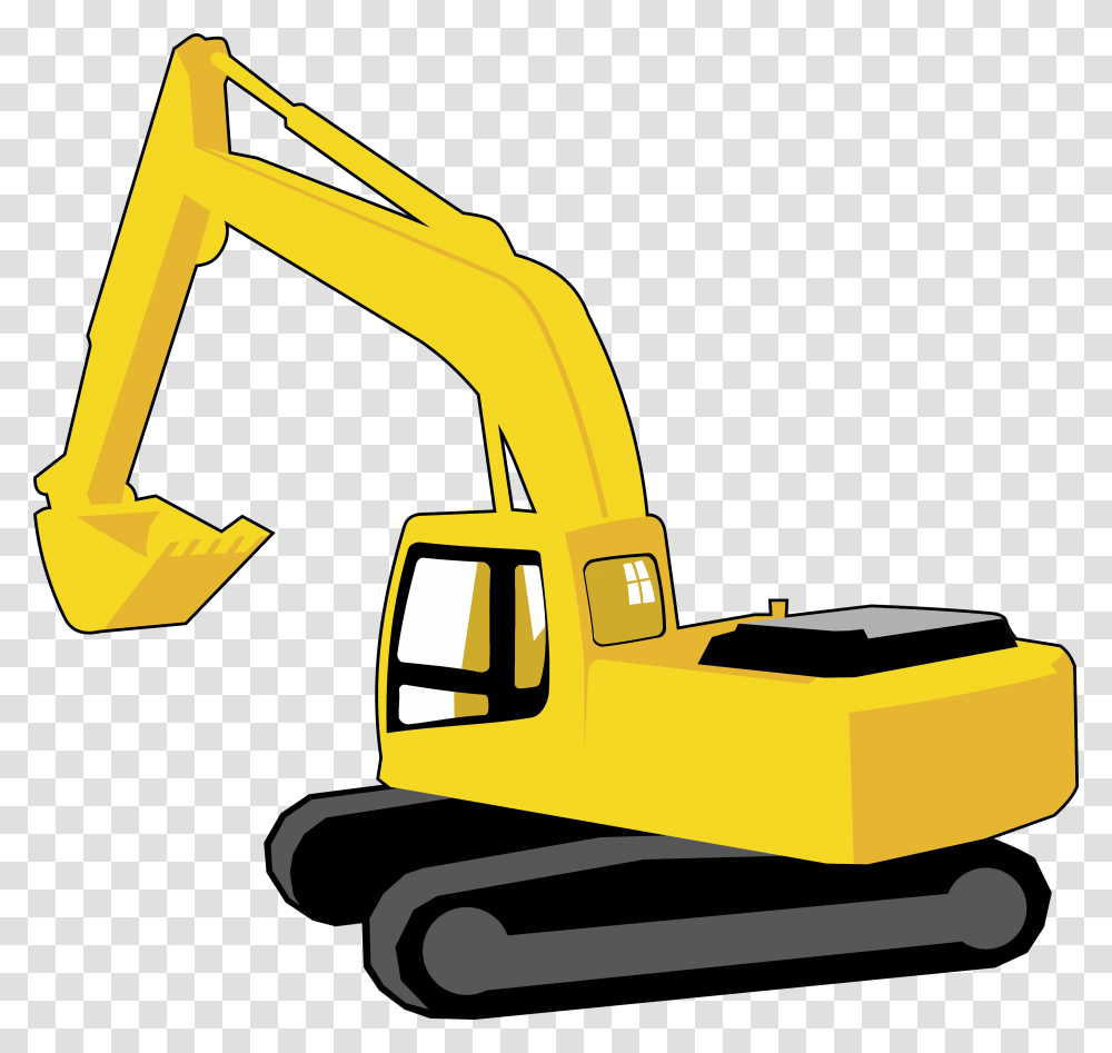 Excavator Graphic Arts Clip Art, Bulldozer, Tractor, Vehicle, Transportation Transparent Png