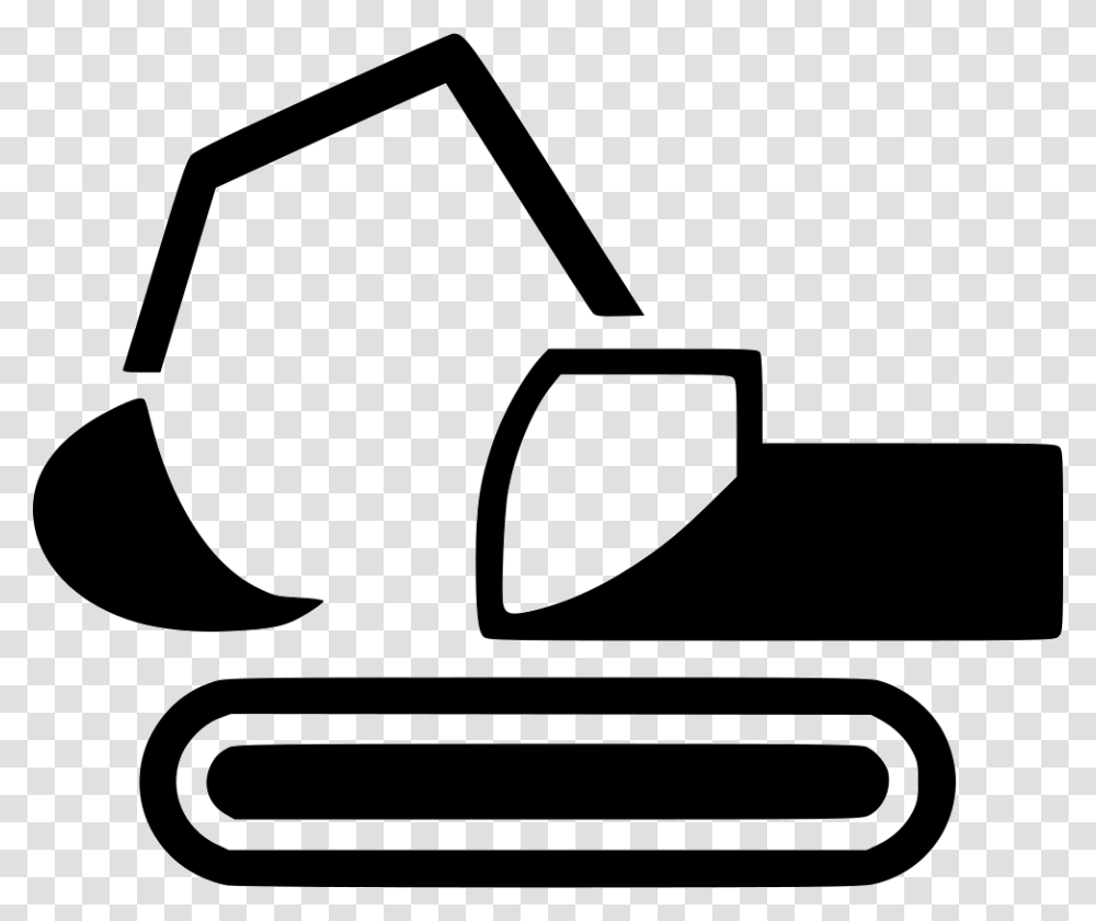 Excavator Icon Free Download, Stencil, Recycling Symbol, Shovel Transparent Png