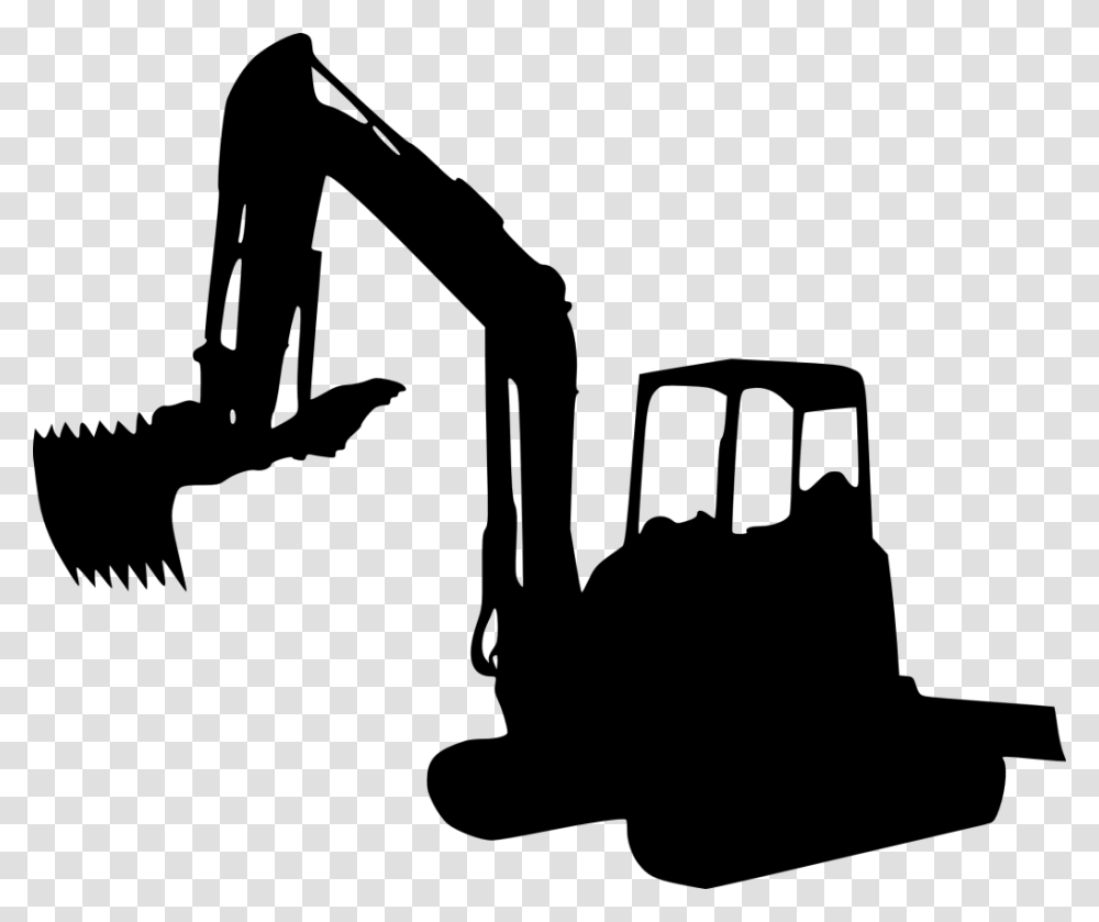 Excavator Silhouette, Gray, World Of Warcraft Transparent Png