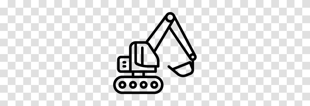Excavator Silhouette Silhouette Of Excavator, Triangle Transparent Png