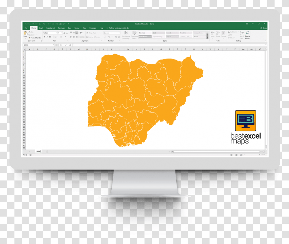 Excel Maps Portugal, Computer, Electronics, Pc, Monitor Transparent Png