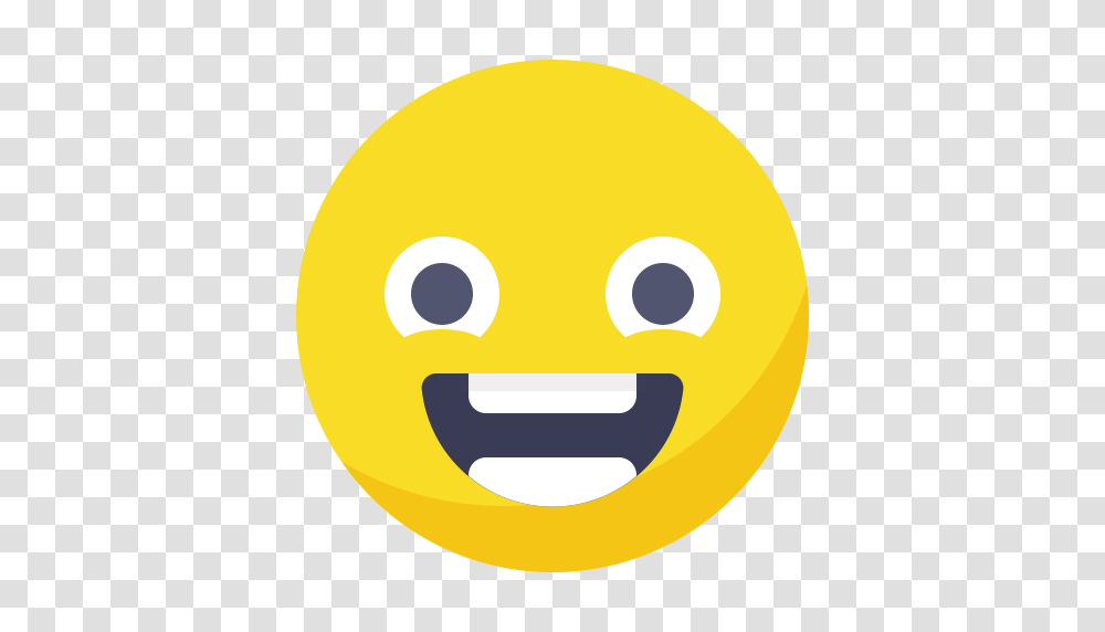 Excited Face Happy Positive Smile Smiley Welcoming Icon, Label, Sticker Transparent Png