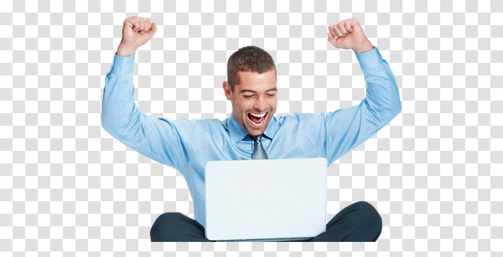 Excited Man 2 Image Excited, Person, Shirt, Clothing, Hand Transparent Png
