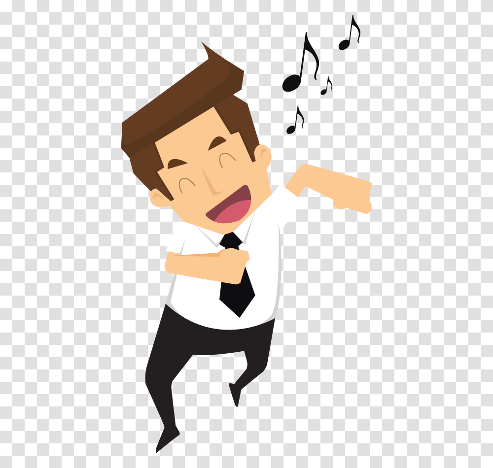 Excited People Clipart Happy Businessman Clipart, Person, Human, Waiter, Shirt Transparent Png