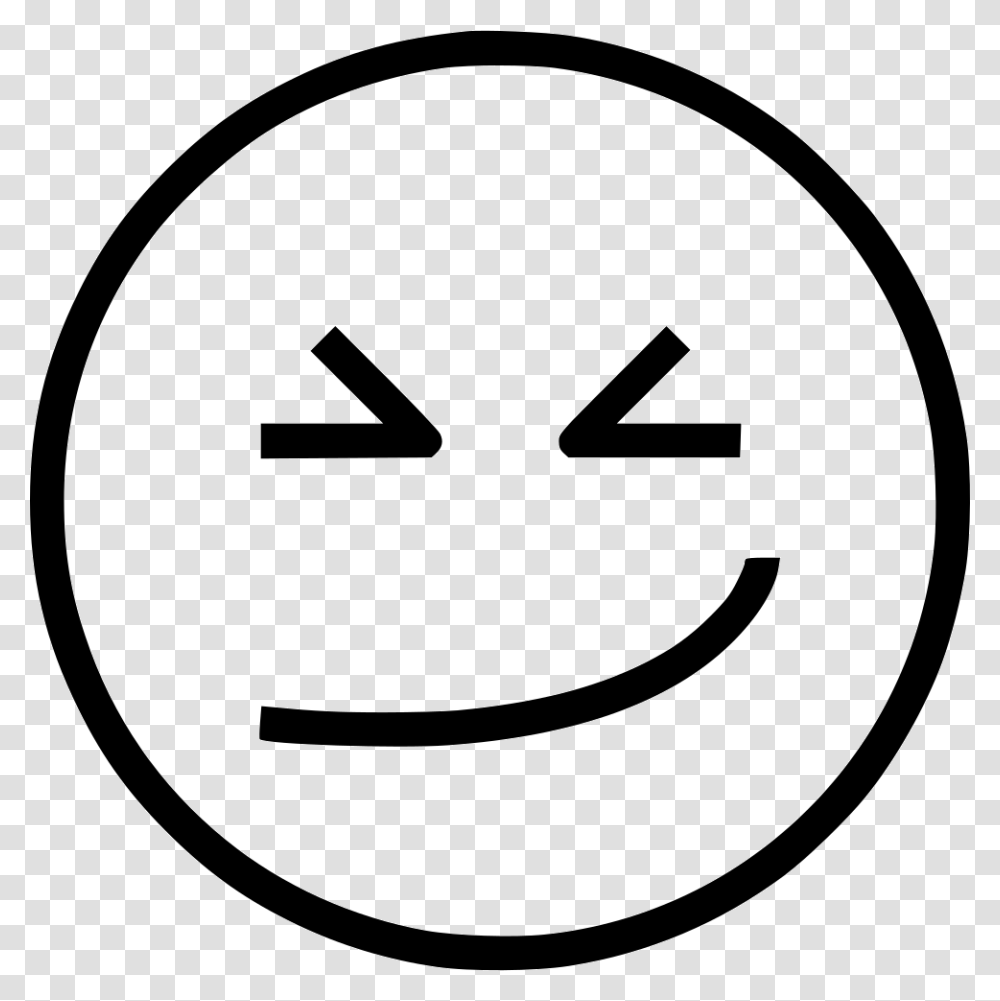 Excited Smirk Icon Free Download, Sign, Recycling Symbol, Road Sign Transparent Png