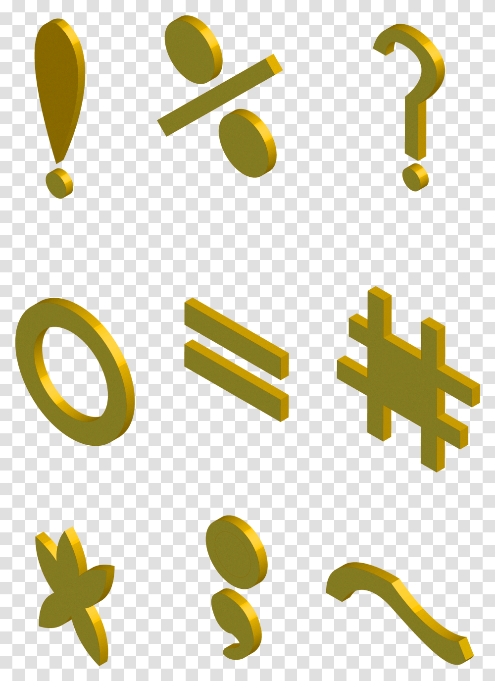 Exclamation Mark Clipart Simbolos Dorados, Number Transparent Png