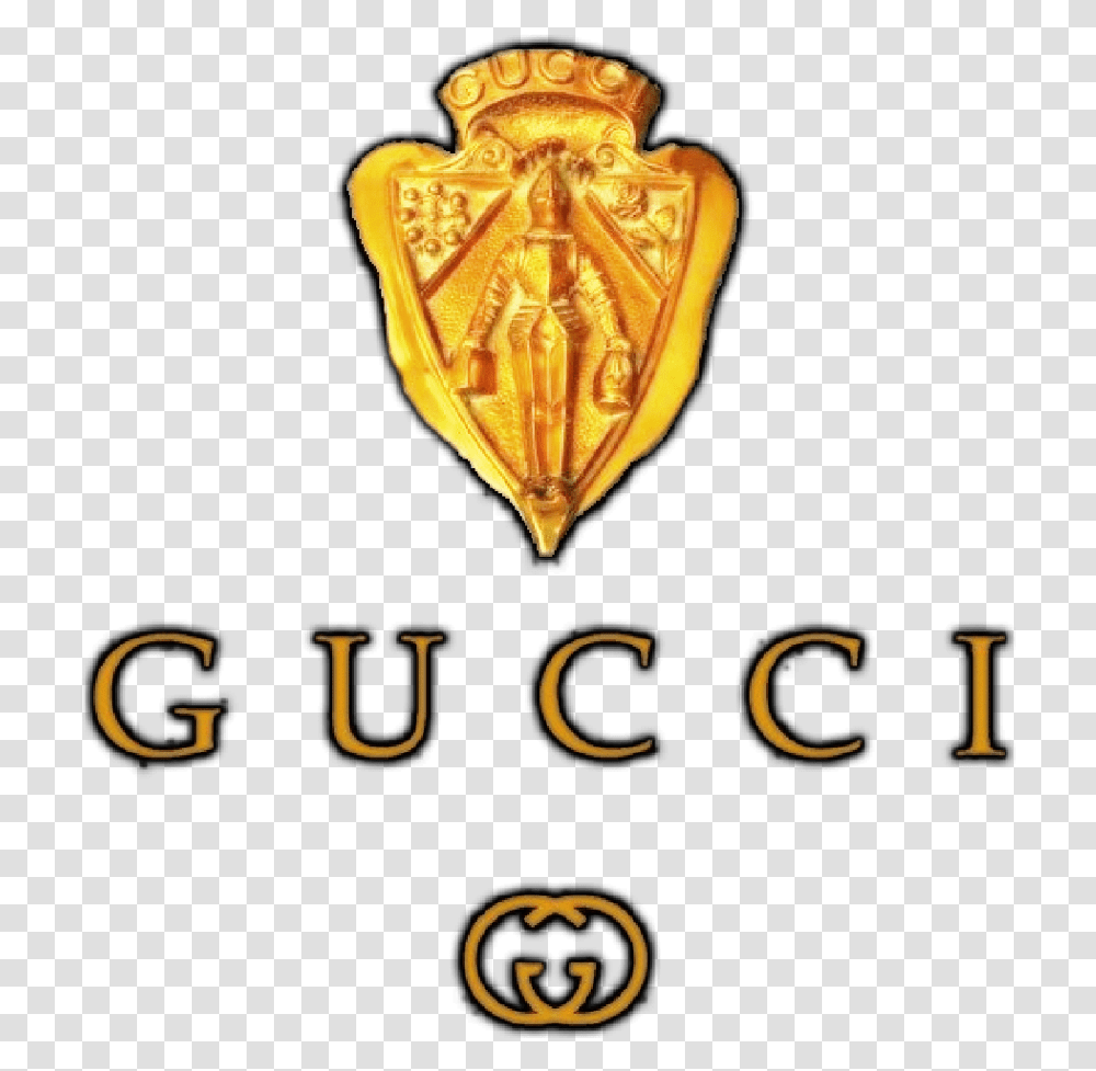 Exclusive Crest Shield Guccigang Gucci Gold Gold Gucci Logo, Trademark, Leaf Transparent Png