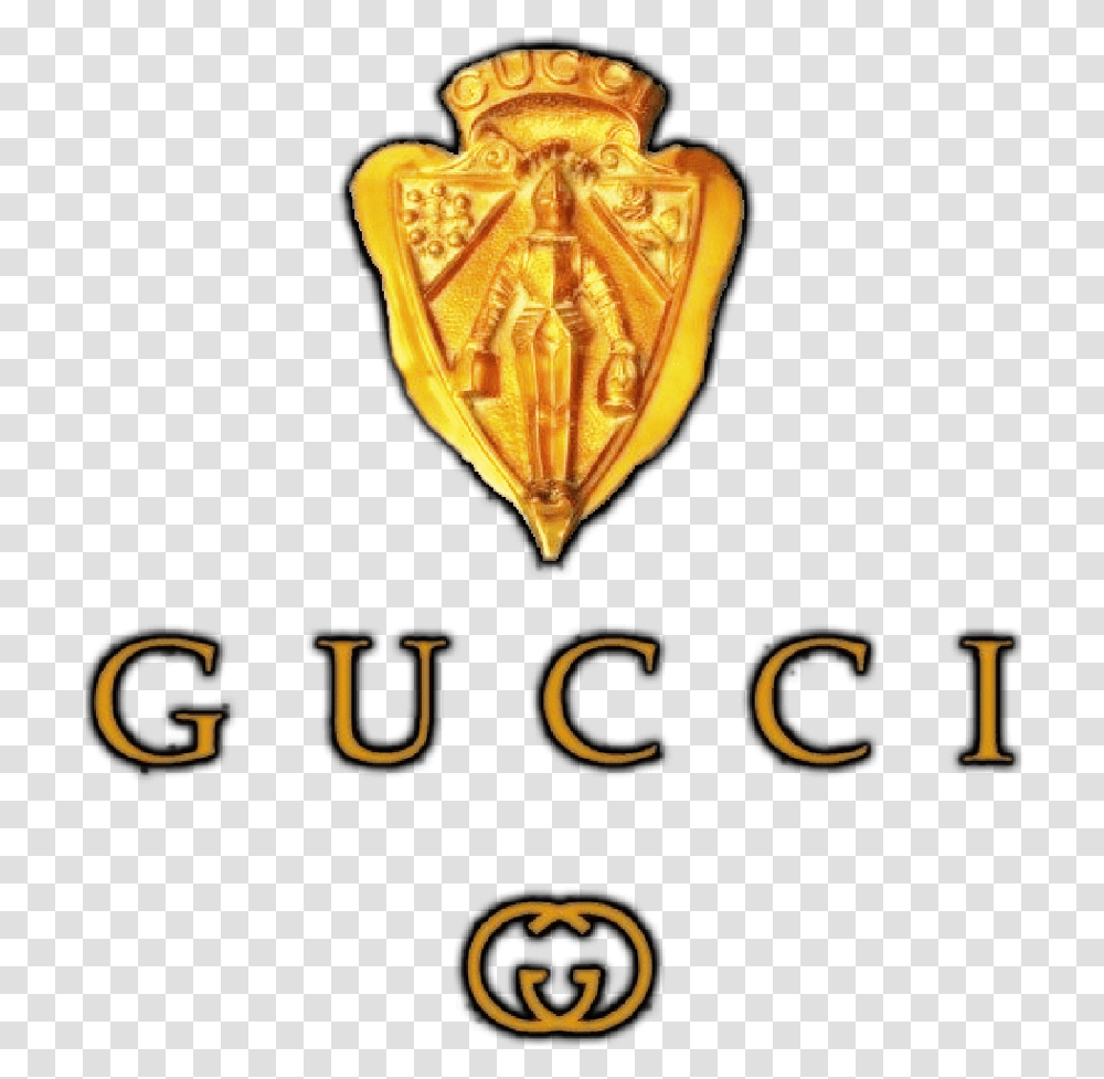Exclusive Crest Shield Guccigang Gucci Gold Logo Gold Gucci Logo, Trademark, Leaf Transparent Png