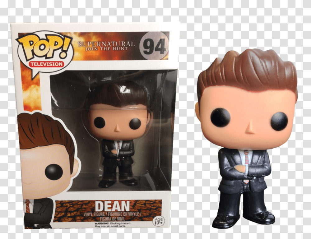 Exclusive Supernatural Fbi Dean Winchester Funko Pop Funko Pop Supernatural, Toy, Doll Transparent Png