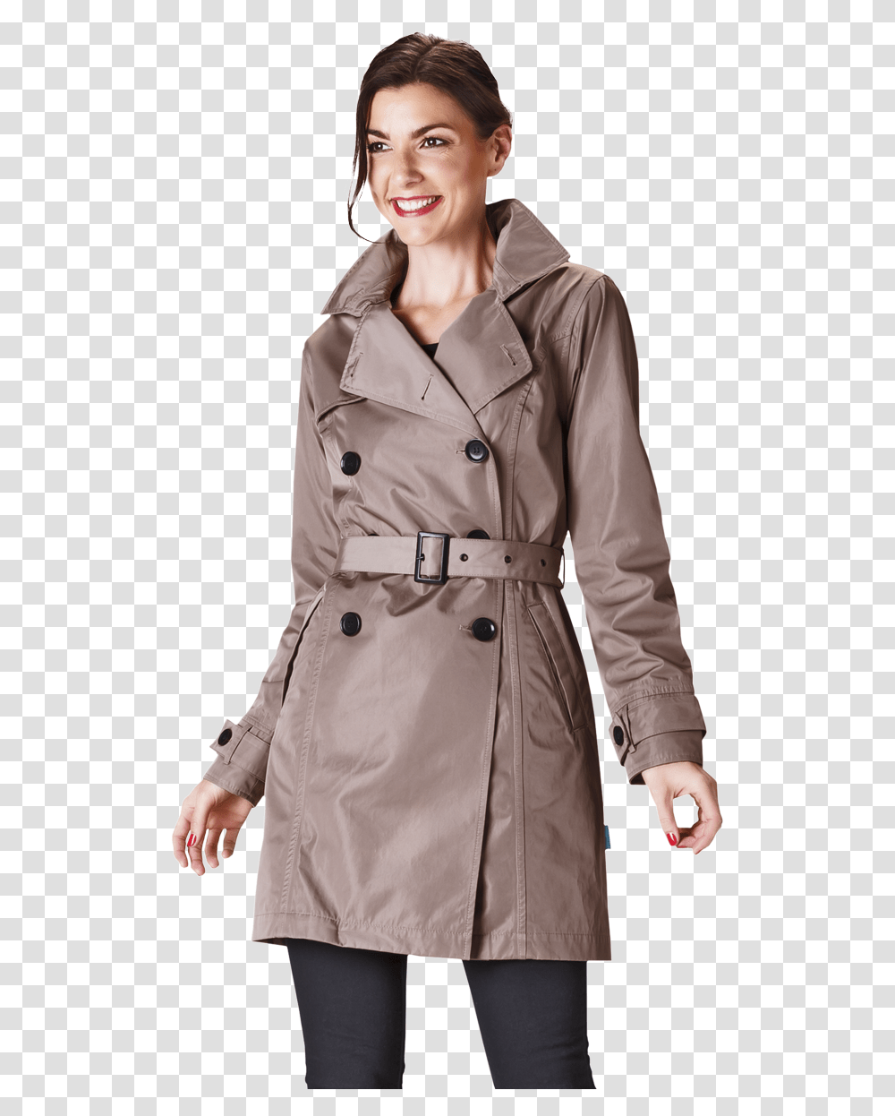 Exclusive Trench Coat Tokyo Taupe Happyrainydays Tokyo, Apparel, Overcoat, Person Transparent Png
