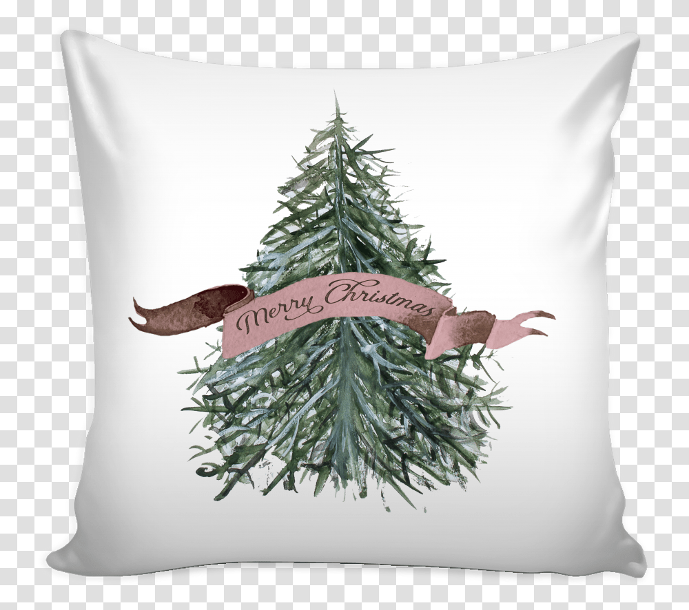 Exclusive Watercolor Merry Christmas Pillow Cover Best Thought For Wife, Cushion, Plant, Tree, Ornament Transparent Png