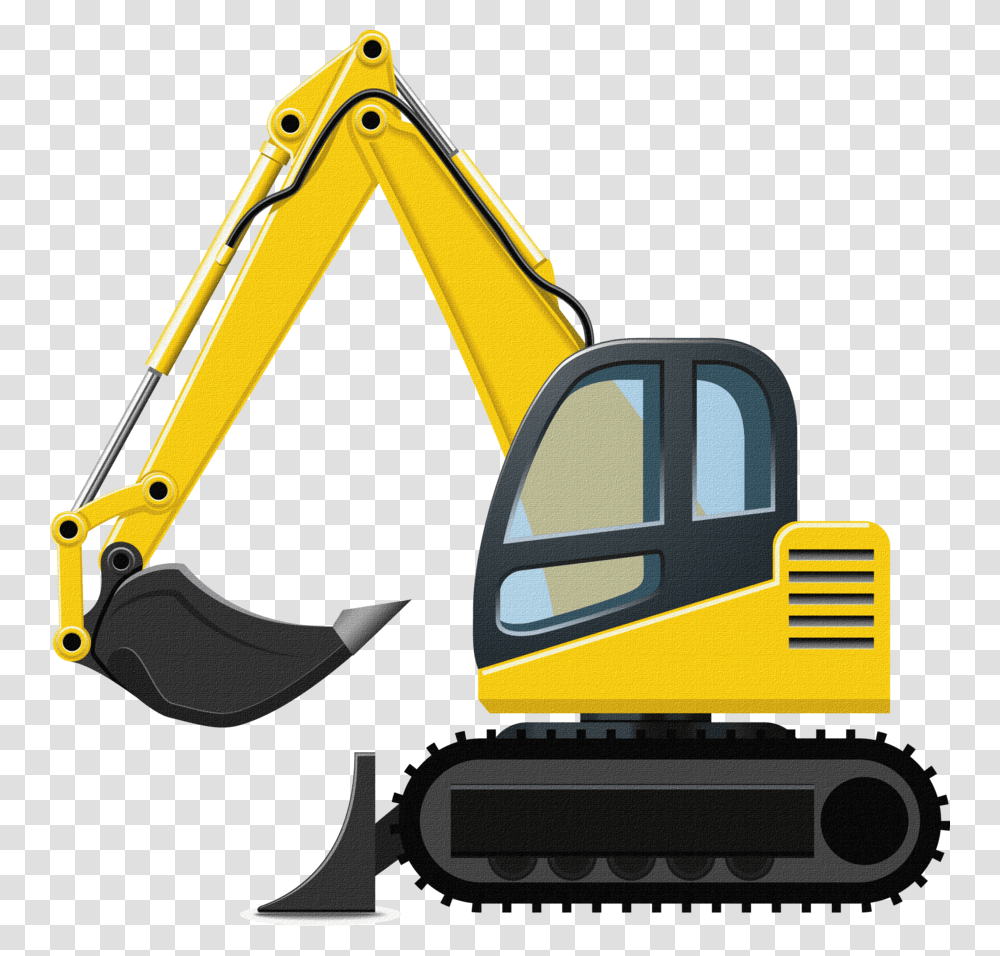 Excovator Clipart, Bulldozer, Tractor, Vehicle, Transportation Transparent Png