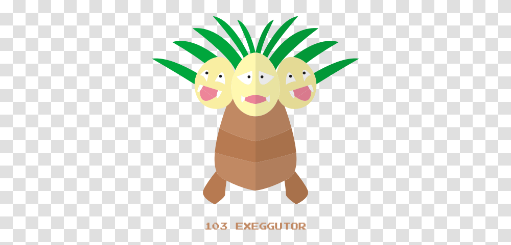 Exeggutor Grass Kanto Pokemon Psy Icon Cartoon, Graphics, Plant, Animal, Label Transparent Png