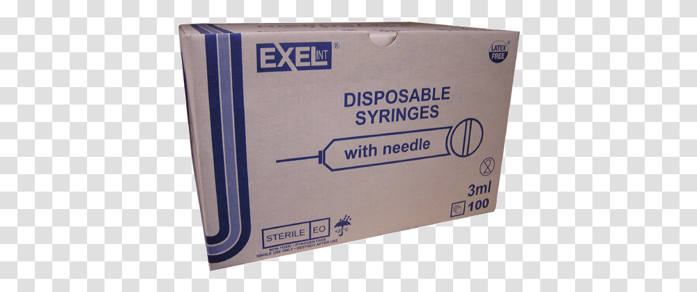 Exel Medical Products 3cc Syringe With 27g 1 14 Needle, Box, Cardboard, Carton, Package Delivery Transparent Png